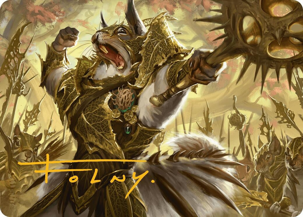 Image for Honored Dreyleader Art Card (Gold-Stamped Signature) (23) [Bloomburrow] - Magic: The Gathering