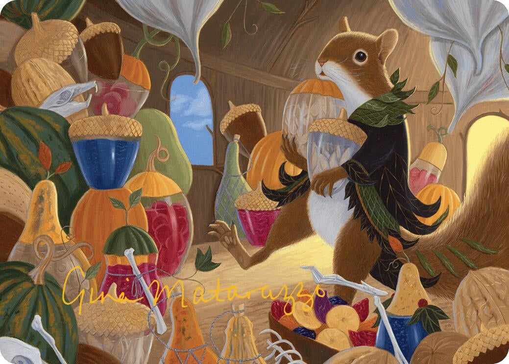 Image for Stocking the Pantry Art Card (Gold-Stamped Signature) (24) [Bloomburrow] - Magic: The Gathering