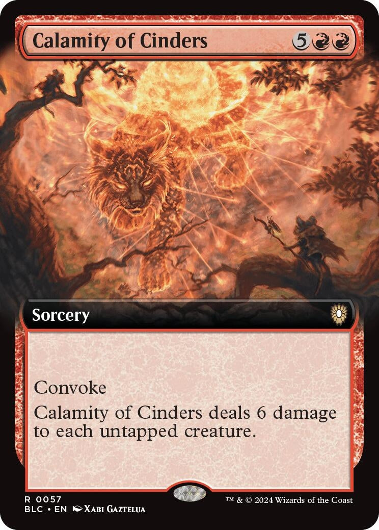Image for Calamity of Cinders (Extended Art) (57) [Bloomburrow] - Magic: The Gathering