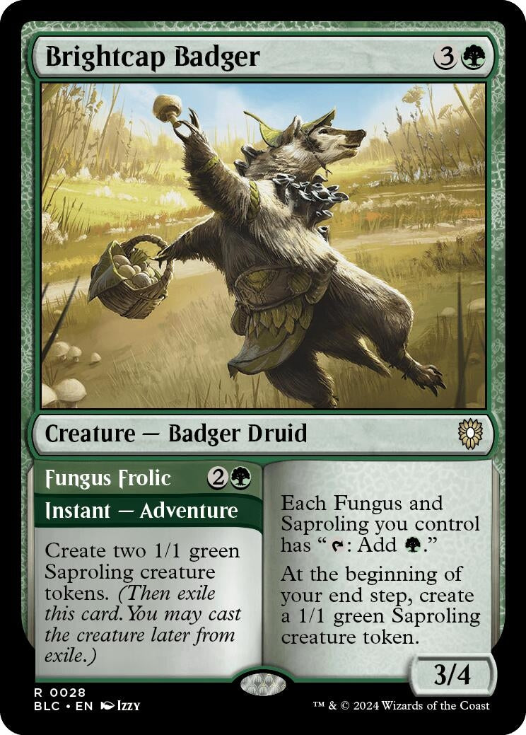 Image for Brightcap Badger (28) [Bloomburrow] - Magic: The Gathering