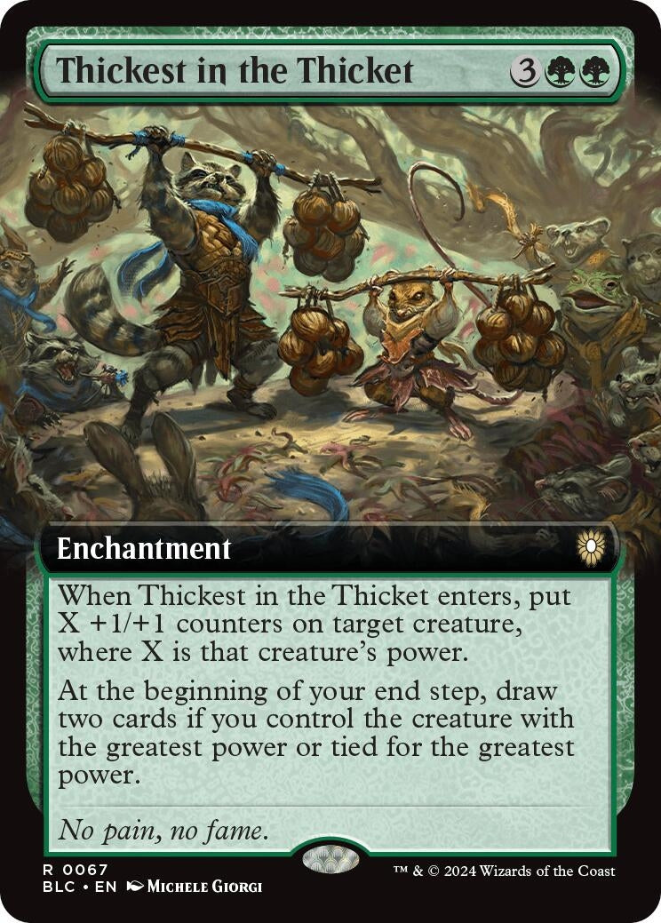 Image for Thickest in the Thicket (Extended Art) (67) [Bloomburrow] - Magic: The Gathering