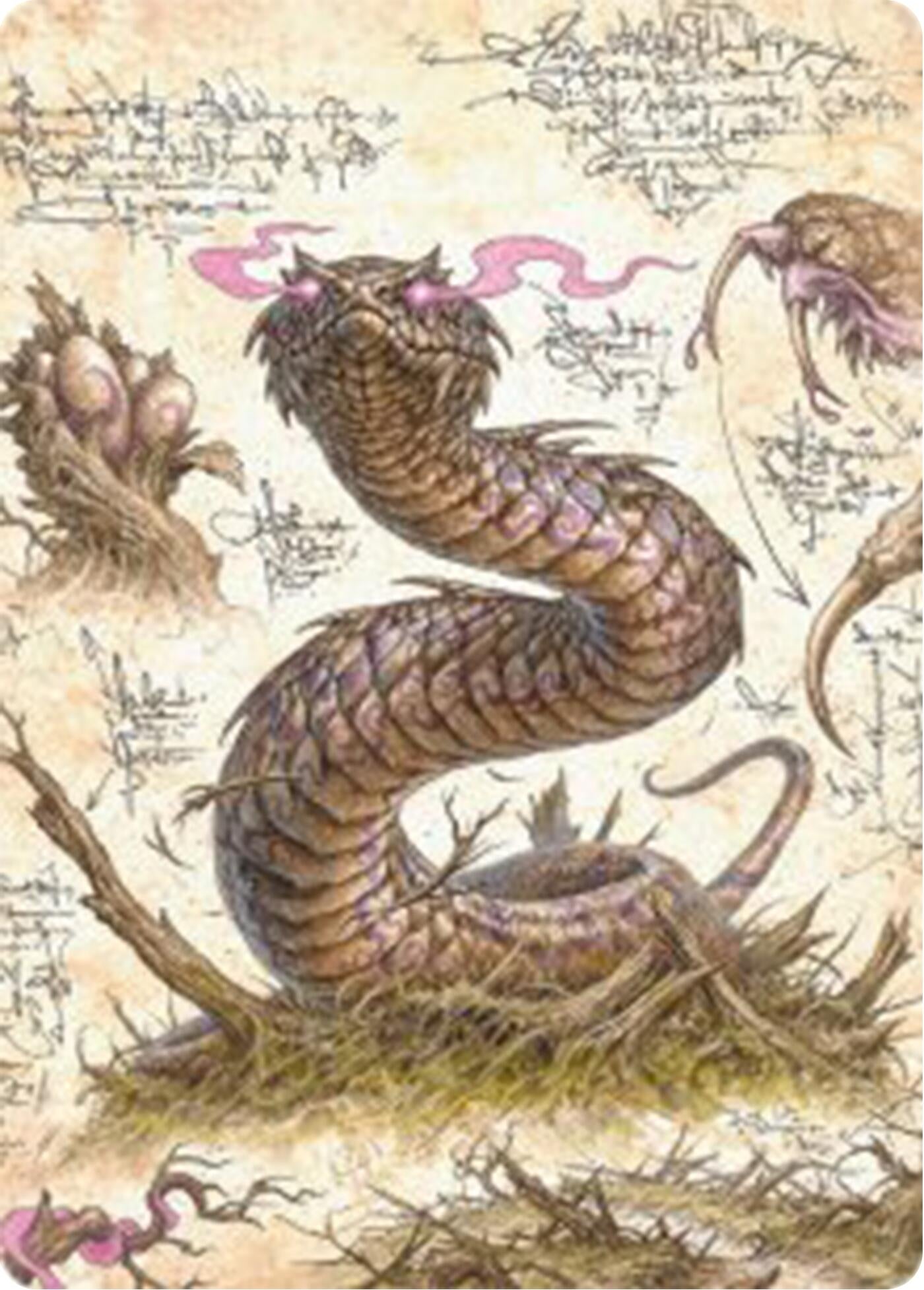 Image for Rottenmouth Viper Art Card (36) [Bloomburrow] - Magic: The Gathering