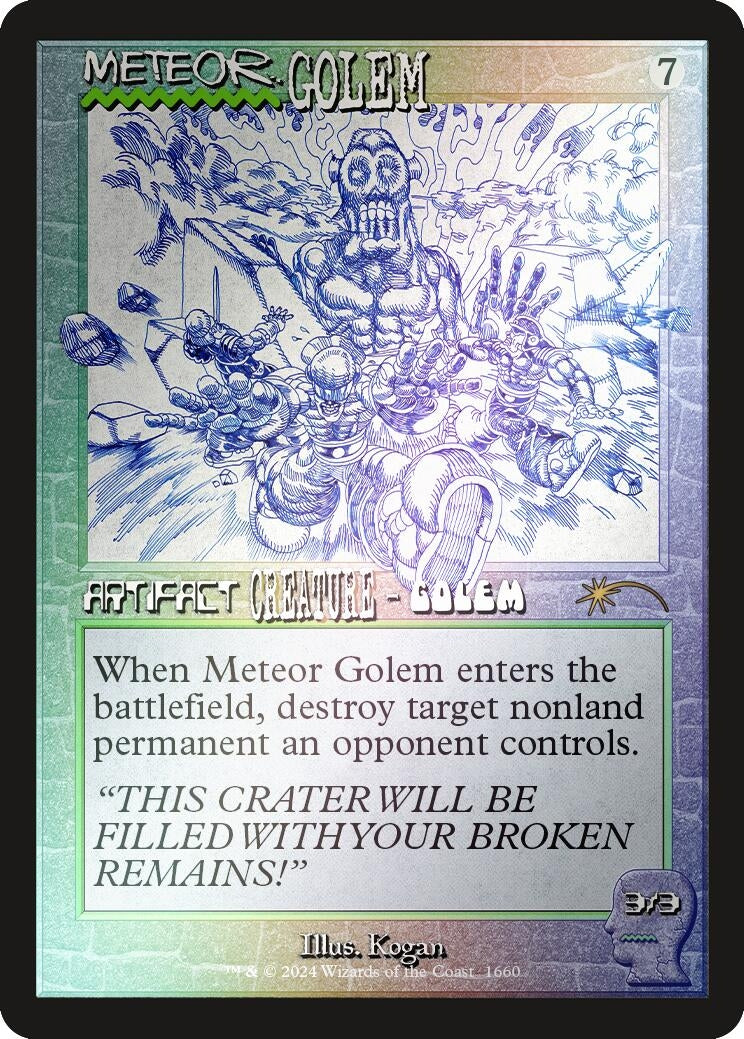 Image for Meteor Golem (1660) (Rainbow Foil) (1660) [Secret Lair Drop Series] - Magic: The Gathering