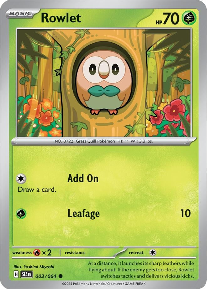 Image for Rowlet (003/064) [SV: Shrouded Fable] - Pokemon
