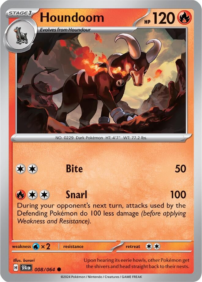 Image for Houndoom (008/064) [SV: Shrouded Fable] - Pokemon