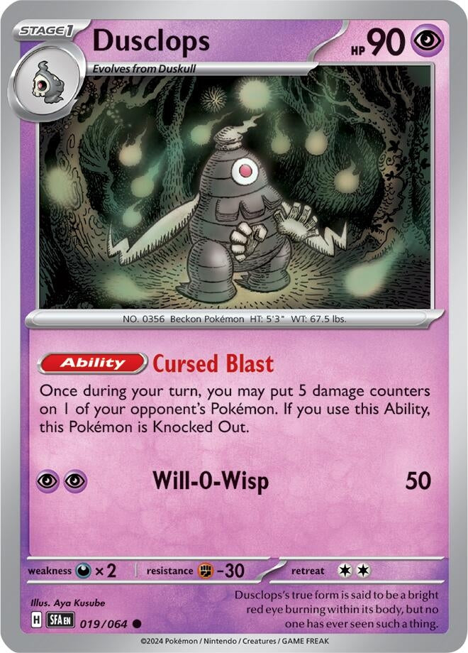 Image for Dusclops (019/064) [SV: Shrouded Fable] - Pokemon