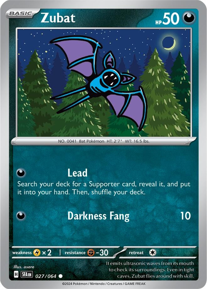Image for Zubat (027/064) [SV: Shrouded Fable] - Pokemon