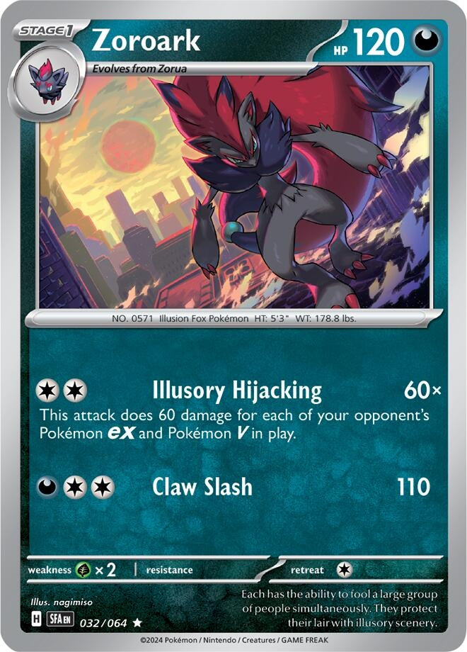 Image for Zoroark (032/064) [SV: Shrouded Fable] - Pokemon