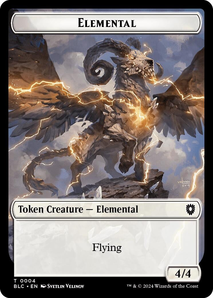 Image for Elemental // Cat Double-Sided Token (4 // 26) [Bloomburrow] - Magic: The Gathering