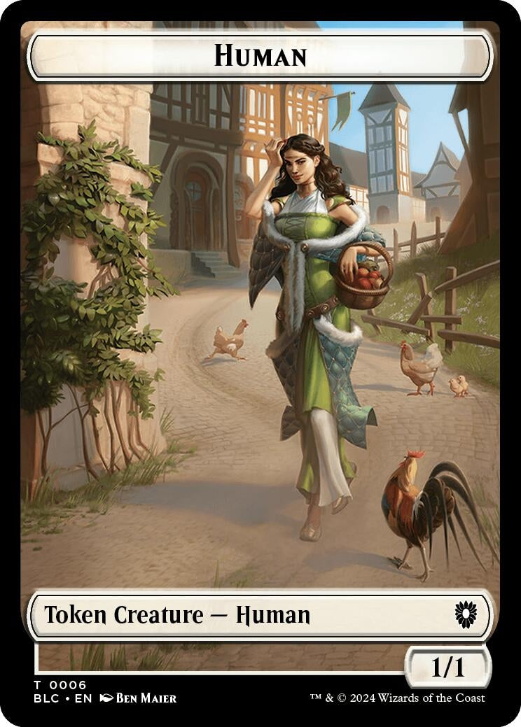 Image for Human // Soldier Double-Sided Token (6 // 8) [Bloomburrow] - Magic: The Gathering