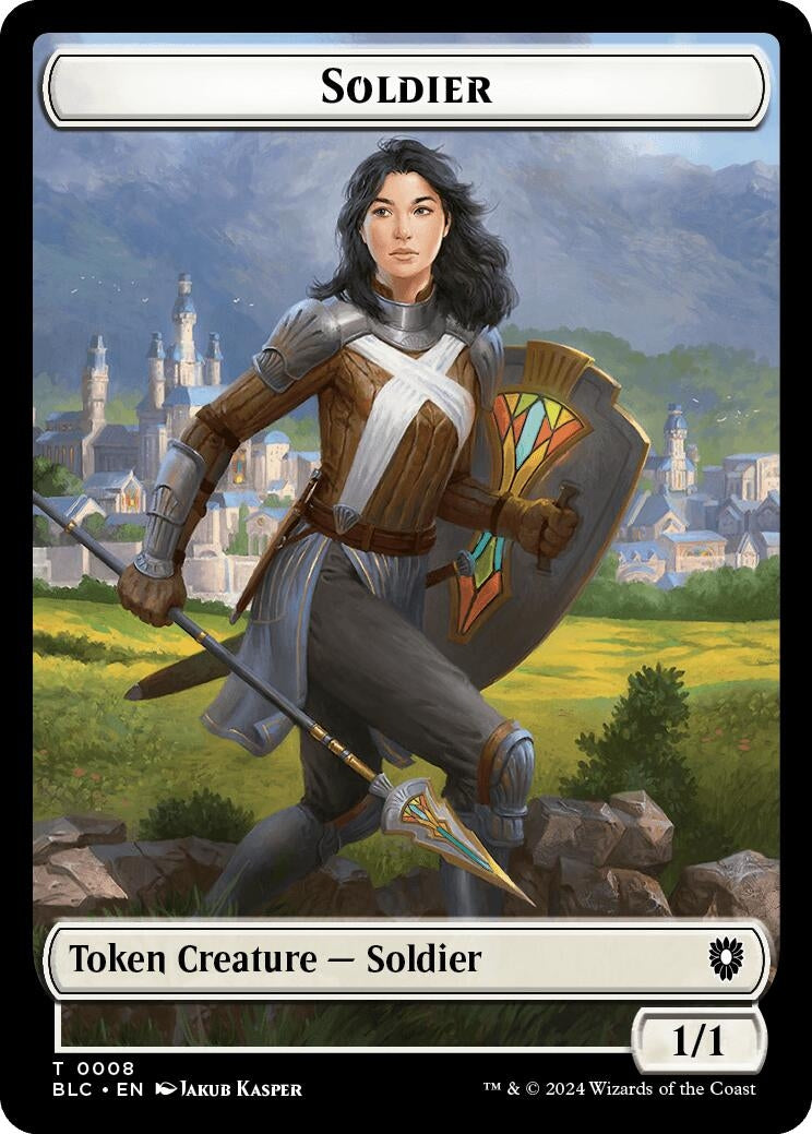 Image for Soldier // Citizen Double-Sided Token (8 // 33) [Bloomburrow] - Magic: The Gathering
