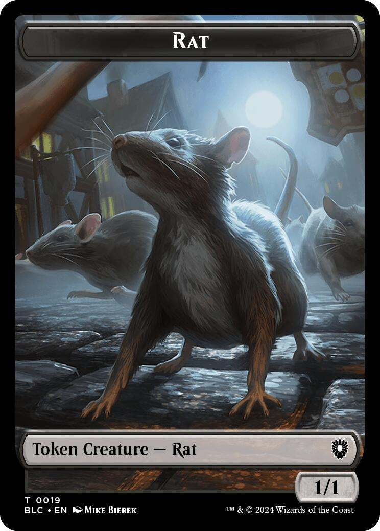 Image for Rat // Raccoon Double-Sided Token (19 // 29) [Bloomburrow] - Magic: The Gathering