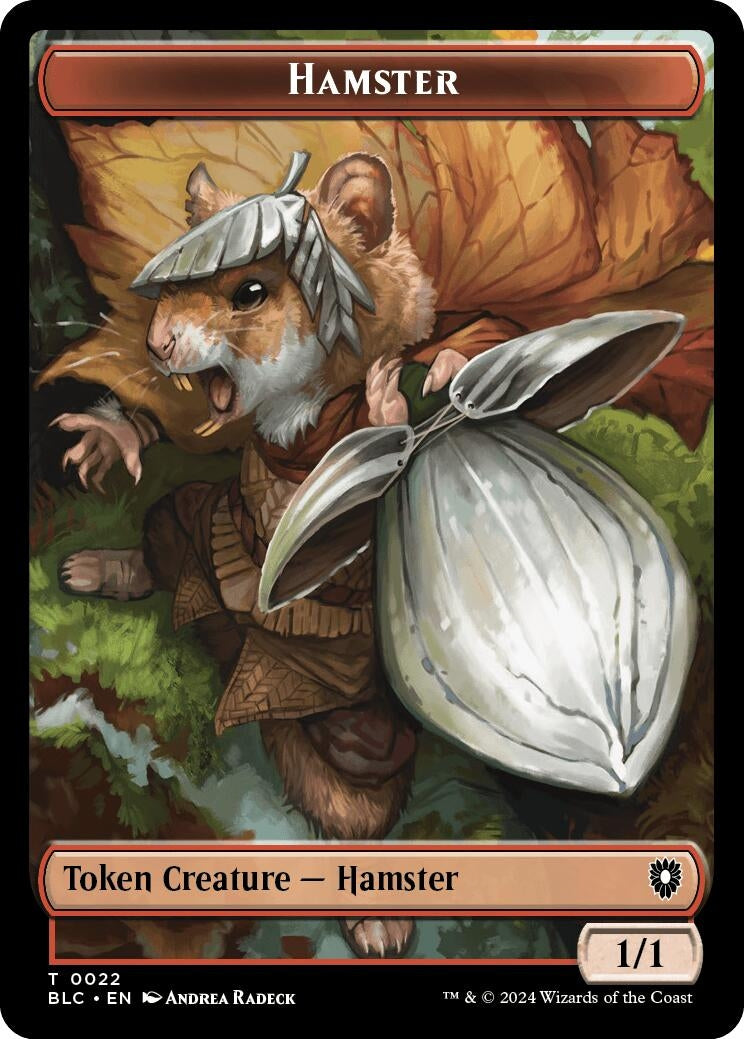 Image for Hamster // Saproling Double-Sided Token (22 // 30) [Bloomburrow] - Magic: The Gathering