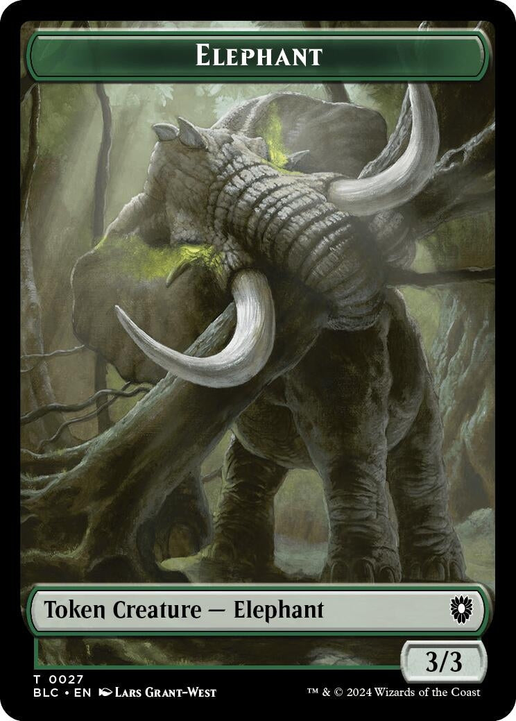Image for Elephant // Squid Double-Sided Token (27 // 17) [Bloomburrow] - Magic: The Gathering