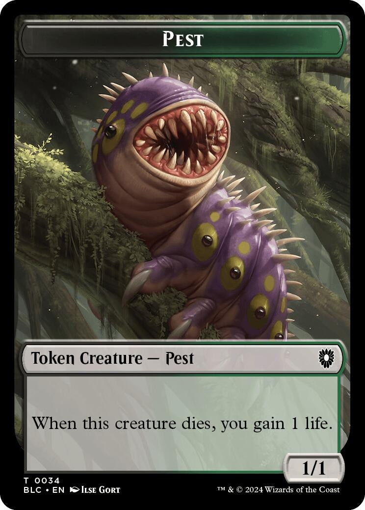 Image for Pest // Shapeshifter Double-Sided Token (34 // 15) [Bloomburrow] - Magic: The Gathering