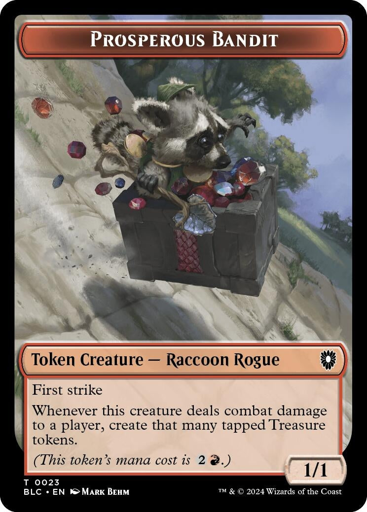 Image for Prosperous Bandit // Treasure Double-Sided Token (23 // 29) [Bloomburrow] - Magic: The Gathering