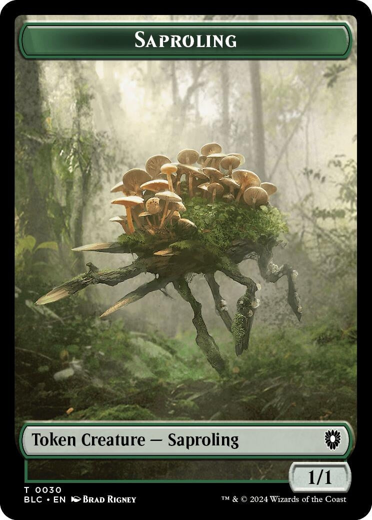 Image for Saproling // Treasure Double-Sided Token (30 // 29) [Bloomburrow] - Magic: The Gathering