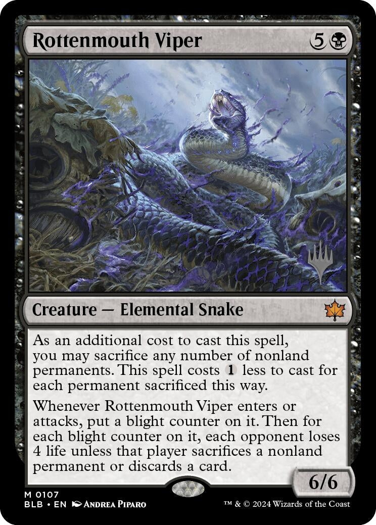 Image for Rottenmouth Viper (107) [Bloomburrow] - Magic: The Gathering