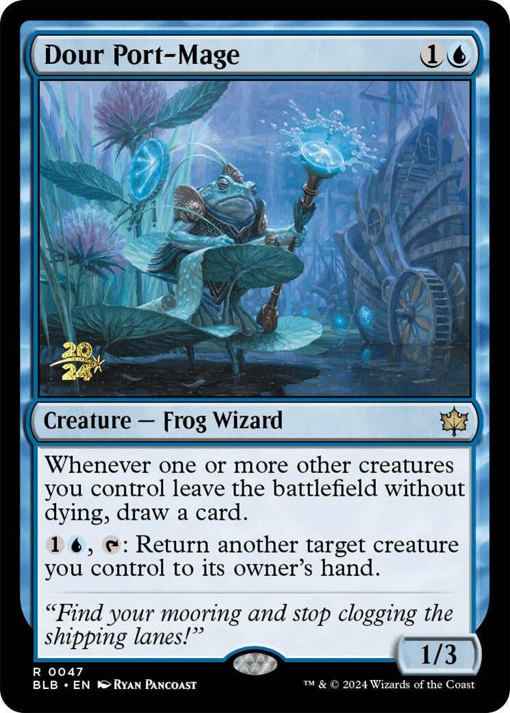 Image for Dour Port-Mage (47) [Prerelease Cards] - Magic: The Gathering
