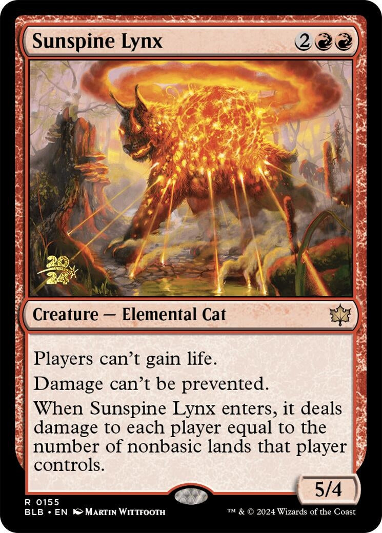 Image for Sunspine Lynx (155) [Prerelease Cards] - Magic: The Gathering