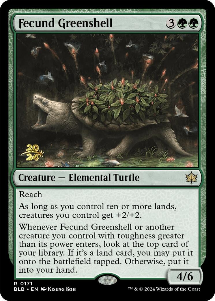 Image for Fecund Greenshell (171) [Prerelease Cards] - Magic: The Gathering