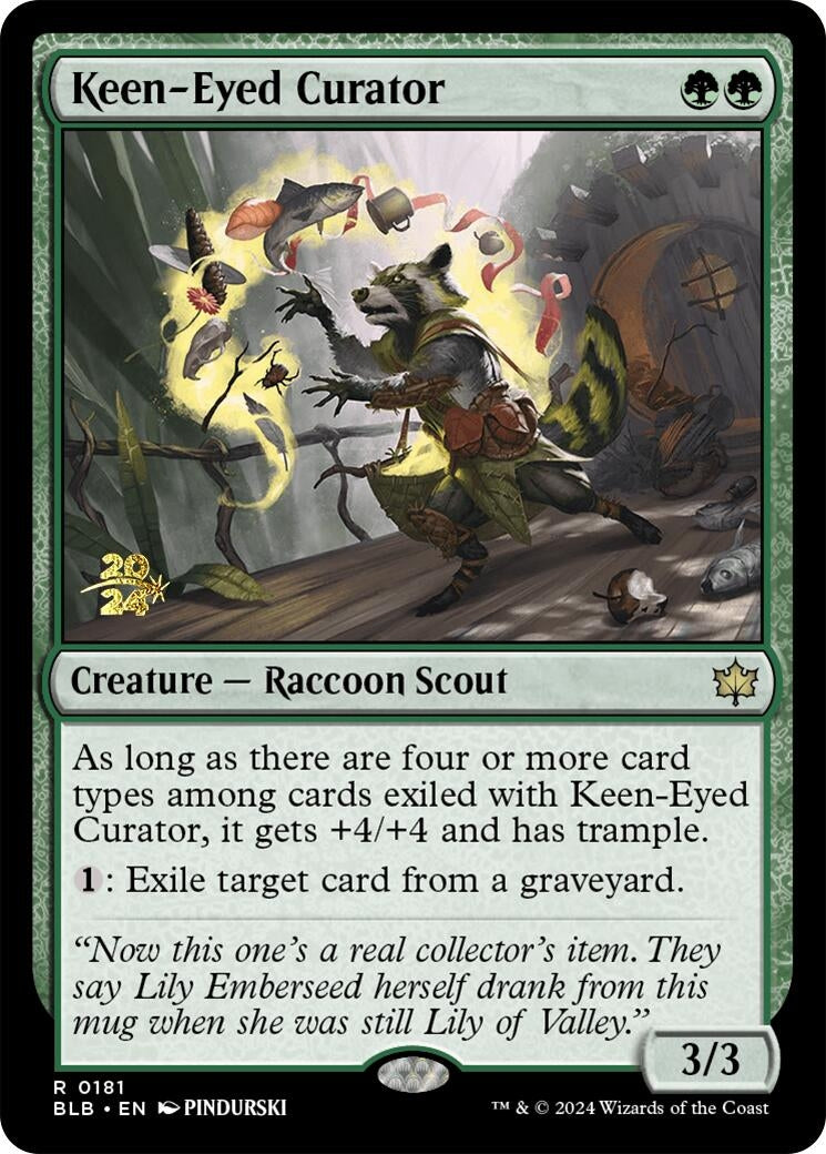 Image for Keen-Eyed Curator (181) [Prerelease Cards] - Magic: The Gathering