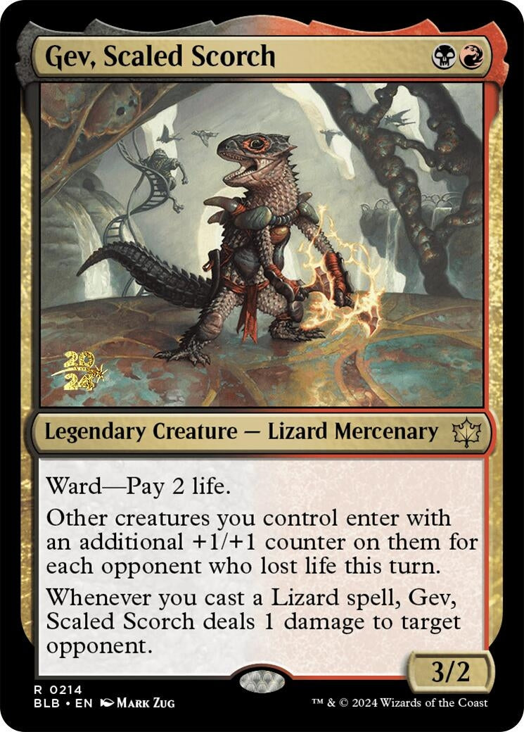 Image for Gev, Scaled Scorch (214) [Prerelease Cards] - Magic: The Gathering