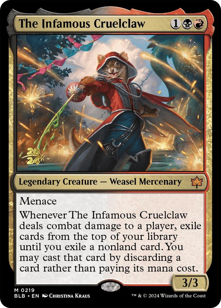 Image for The Infamous Cruelclaw (219) [Prerelease Cards] - Magic: The Gathering