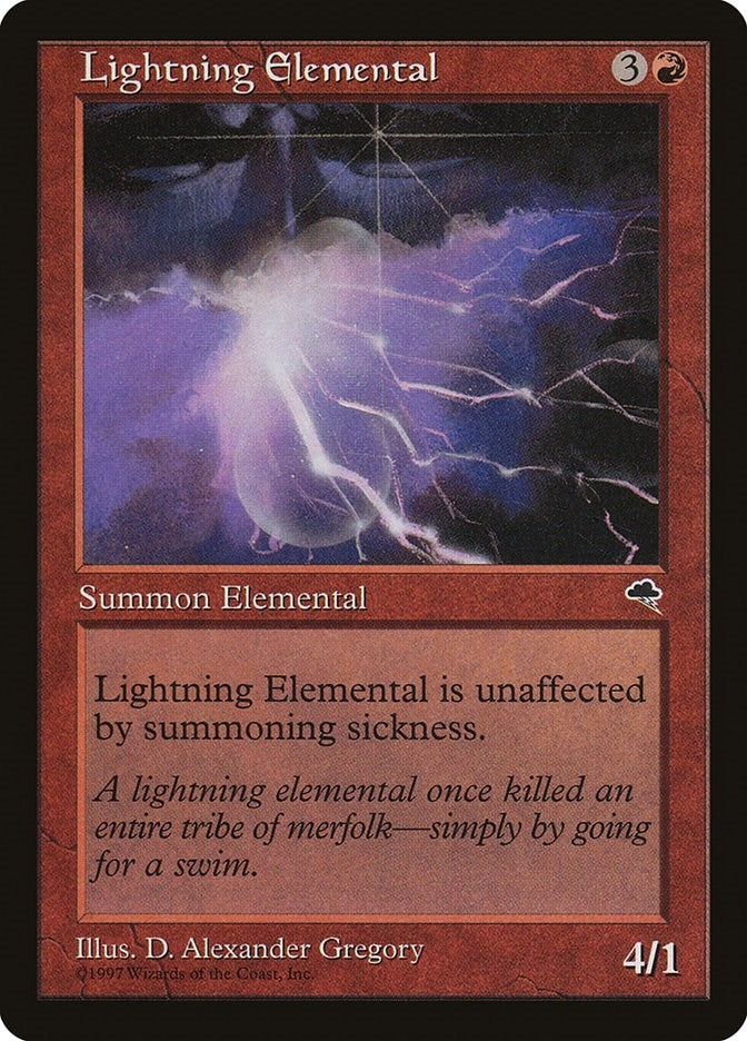 Image for Lightning Elemental (186) [Tempest] - Magic: The Gathering