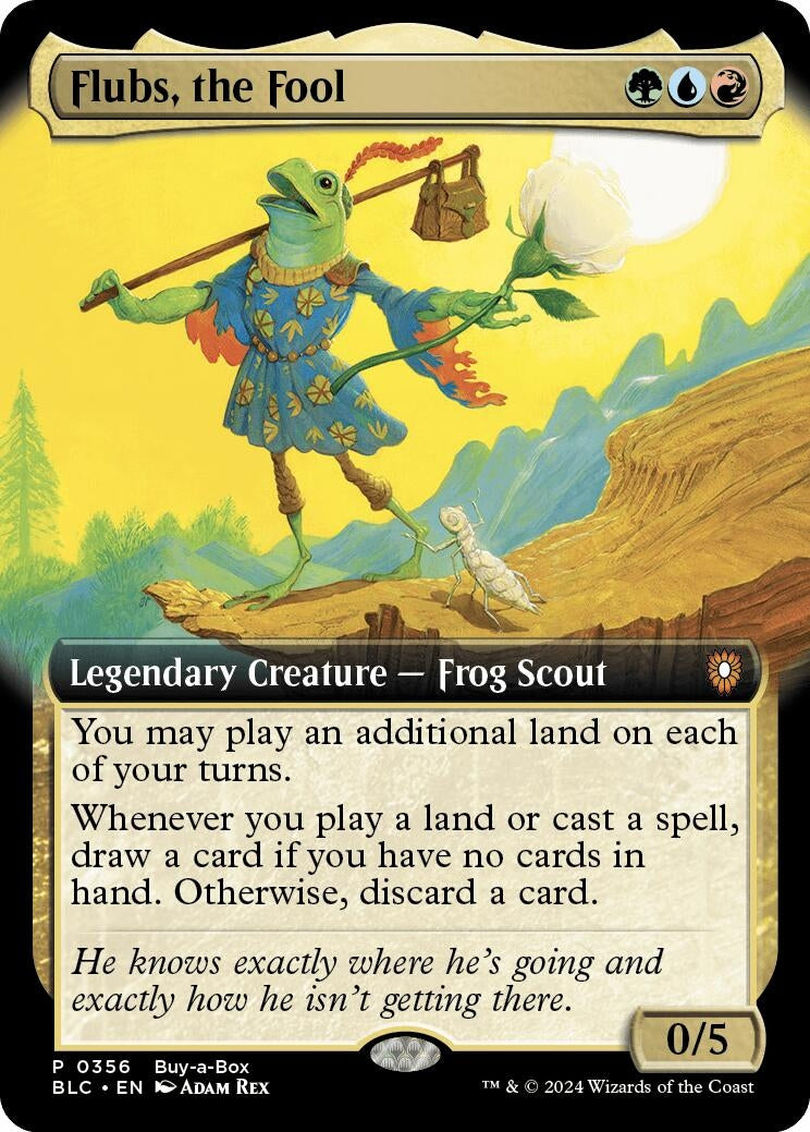 Image for Flubs, the Fool (Extended Art) (356) [Buy-A-Box Promos] - Magic: The Gathering