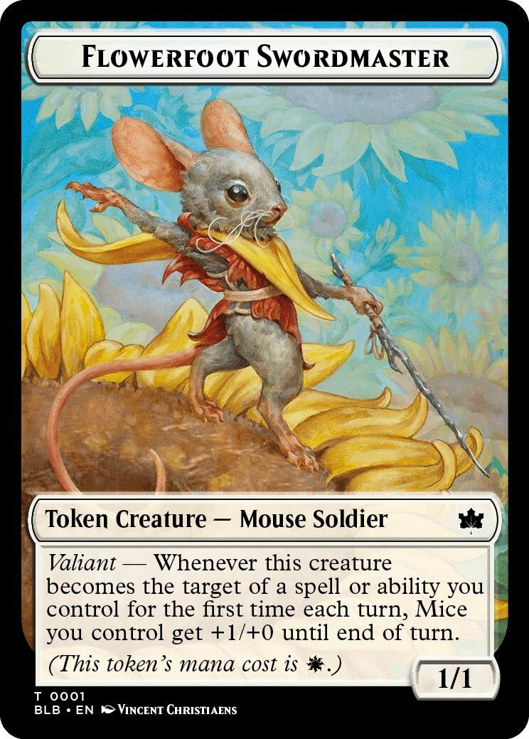 Image for Flowerfoot Swordmaster Token (1) [Bloomburrow] - Magic: The Gathering