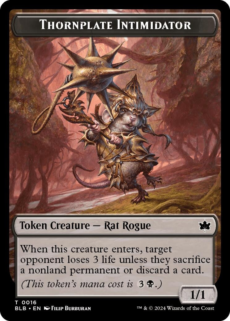 Image for Thornplate Intimidator Token (16) [Bloomburrow] - Magic: The Gathering
