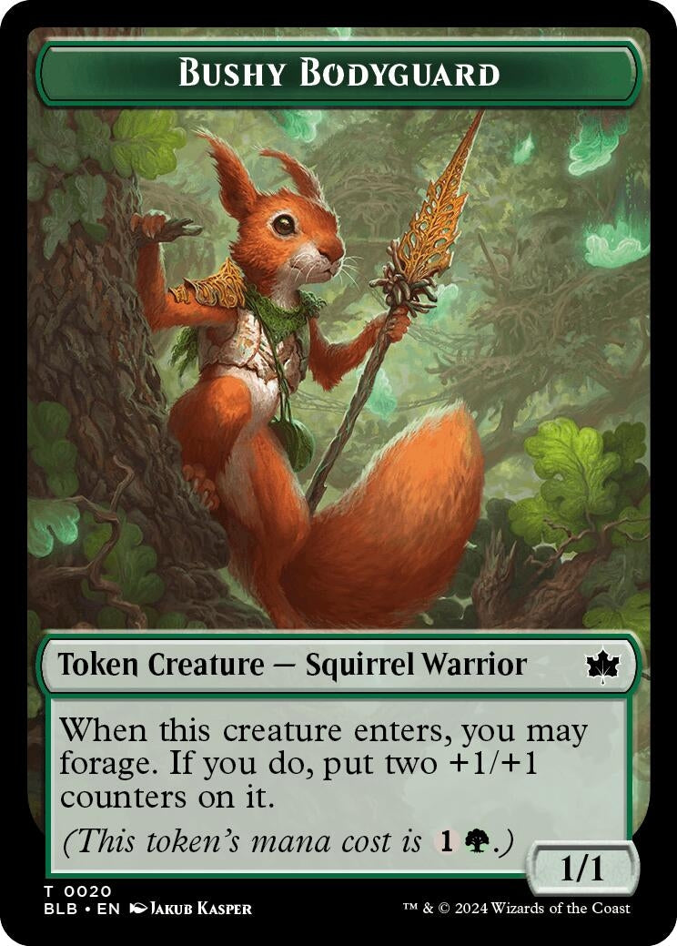 Image for Bushy Bodyguard Token (20) [Bloomburrow] - Magic: The Gathering