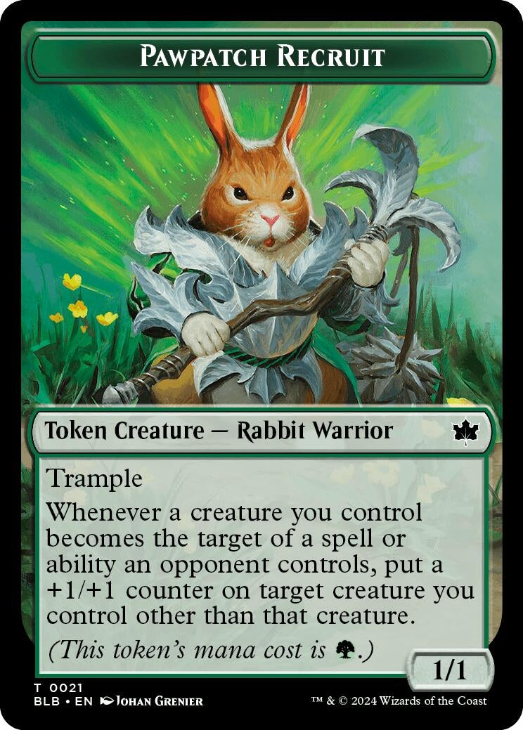 Image for Pawpatch Recruit Token (21) [Bloomburrow] - Magic: The Gathering