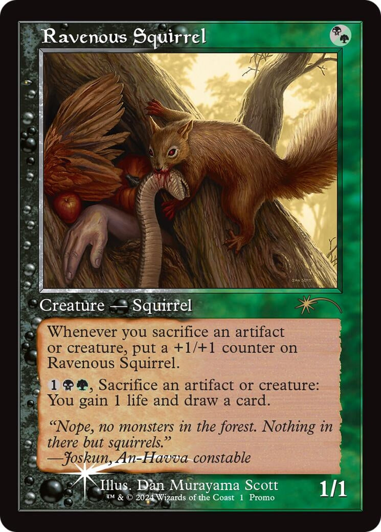Image for Ravenous Squirrel (Retro Frame) (1) [Open House Promos] - Magic: The Gathering