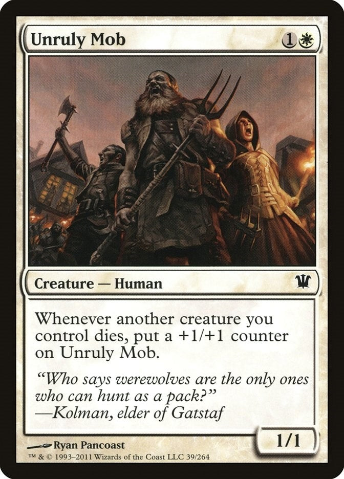 Image for Unruly Mob (39) [Innistrad] - Magic: The Gathering