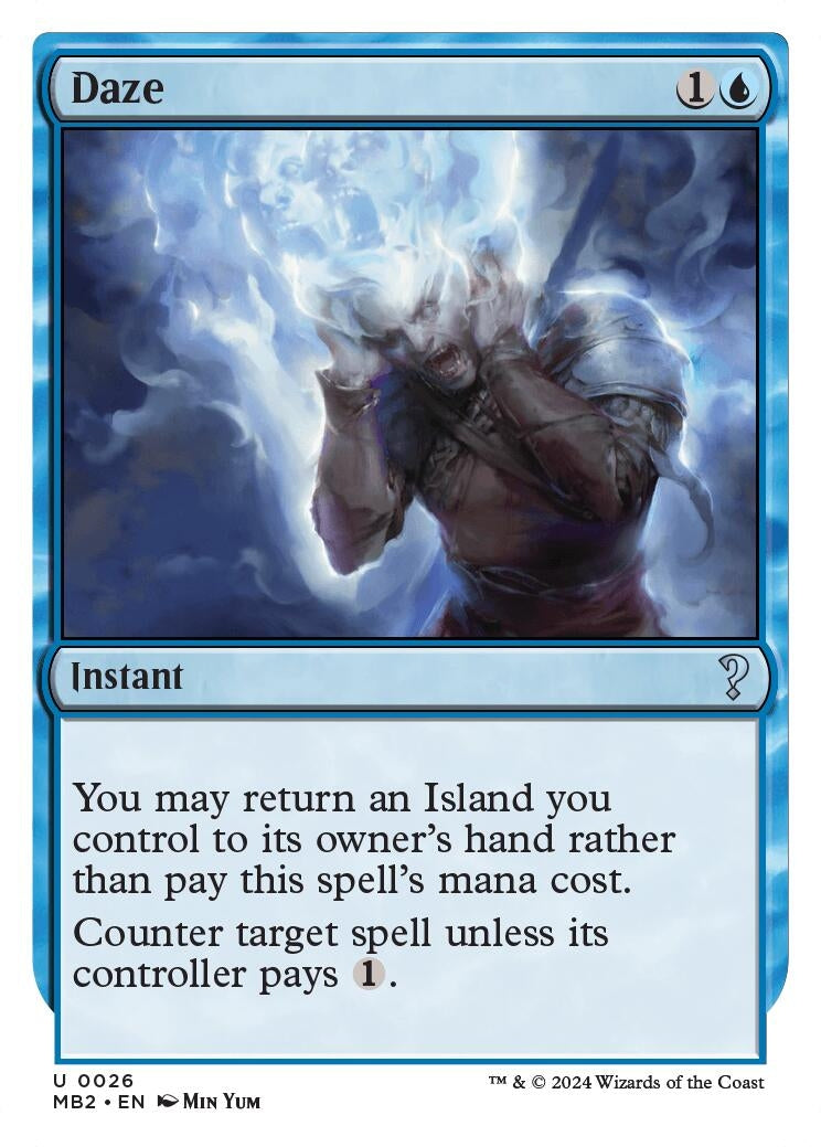 Image for Daze (White Border) (26) [Mystery Booster 2] - Magic: The Gathering