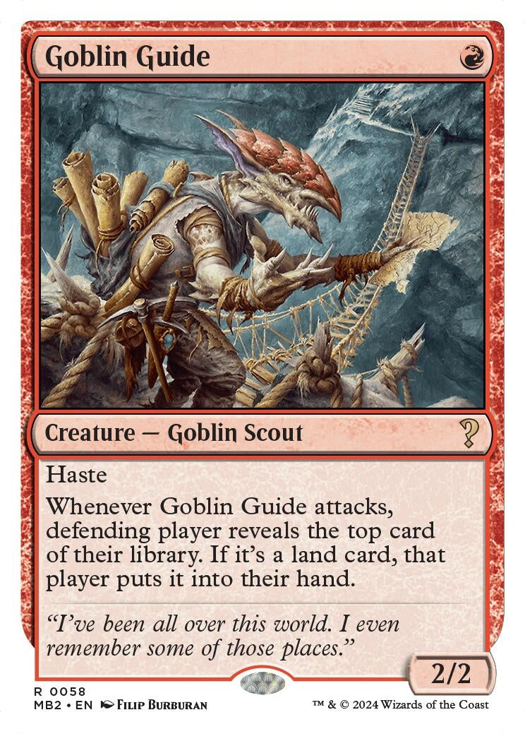 Image for Goblin Guide (White Border) (58) [Mystery Booster 2] - Magic: The Gathering