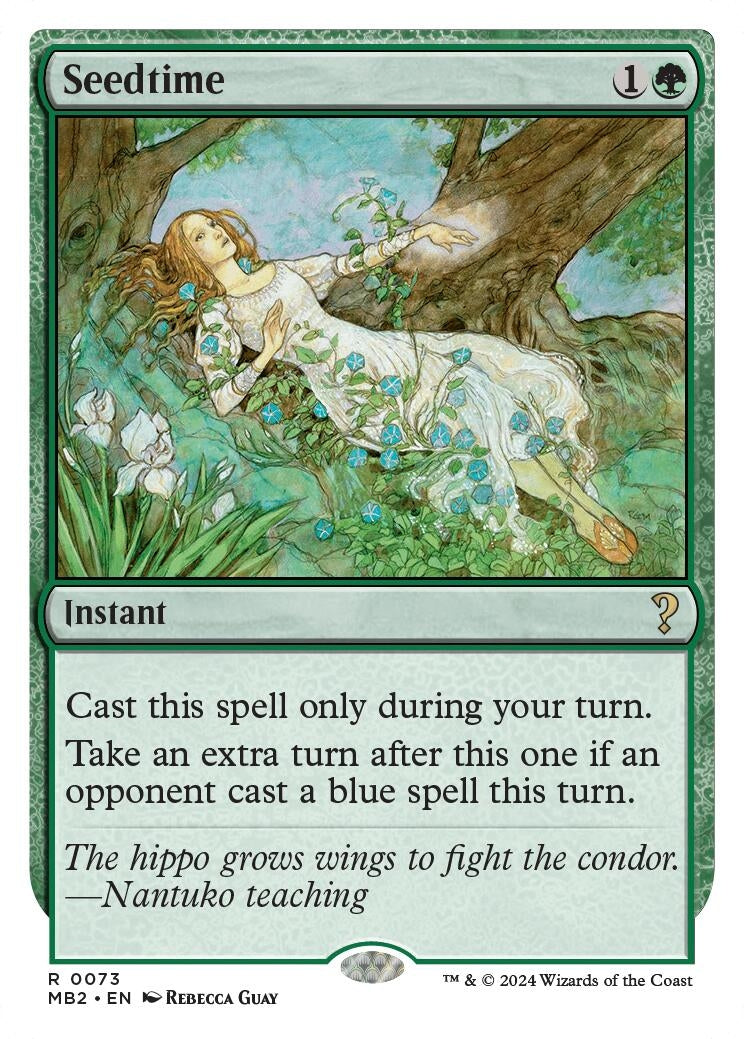 Image for Seedtime (White Border) (73) [Mystery Booster 2] - Magic: The Gathering