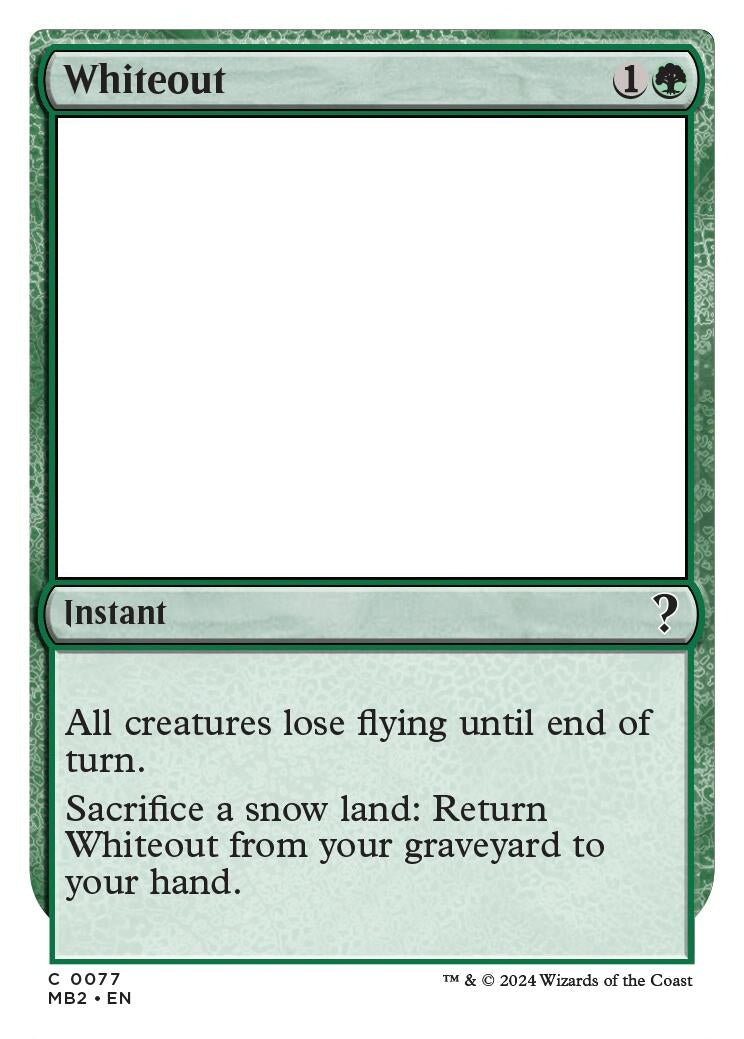 Image for Whiteout (White Border) (77) [Mystery Booster 2] - Magic: The Gathering