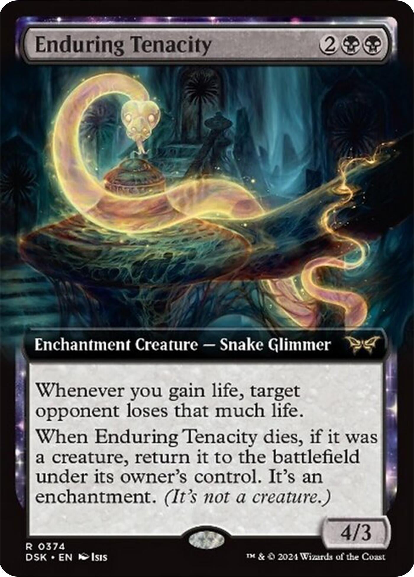 Image for Enduring Tenacity (Extended Art) (374) [Duskmourn: House of Horror] - Magic: The Gathering