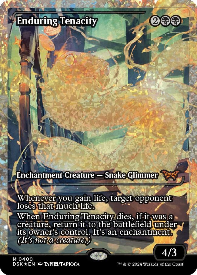Image for Enduring Tenacity (Showcase) (Fracture Foil) (400) [Duskmourn: House of Horror] - Magic: The Gathering