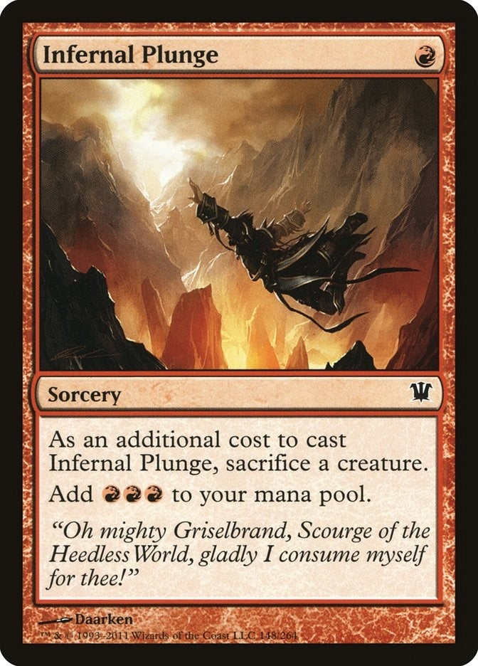 Image for Infernal Plunge (148) [Innistrad] - Magic: The Gathering