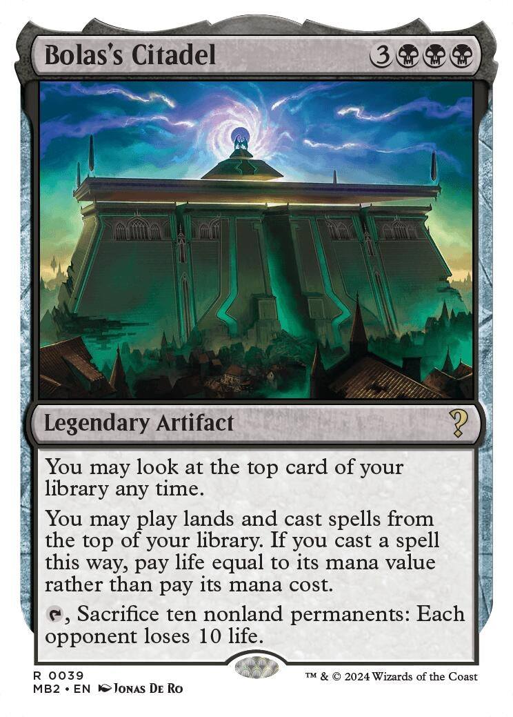 Image for Bolas's Citadel (White Border) (39) [Mystery Booster 2] - Magic: The Gathering