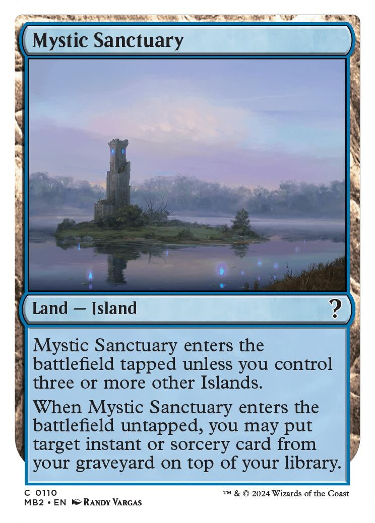 Image for Mystic Sanctuary (White Border) (110) [Mystery Booster 2] - Magic: The Gathering