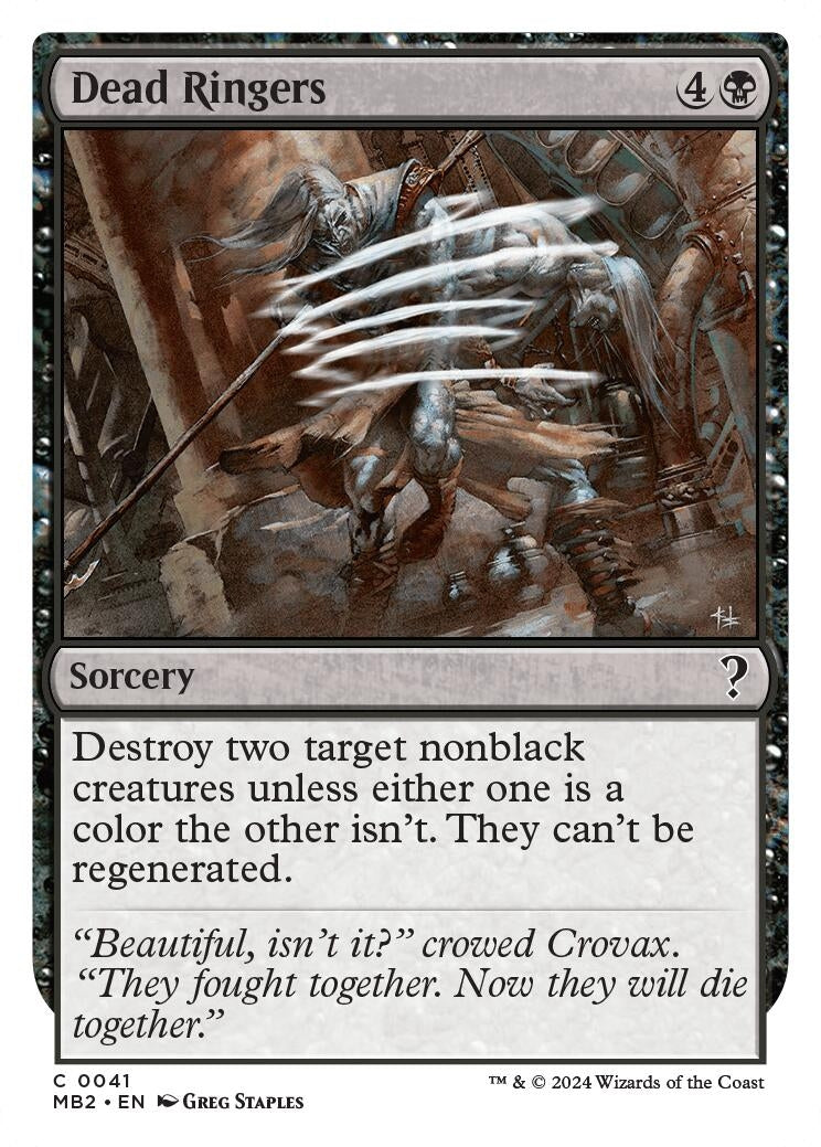 Image for Dead Ringers (White Border) (41) [Mystery Booster 2] - Magic: The Gathering