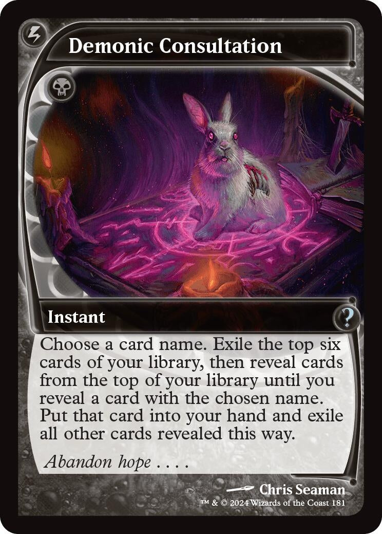 Image for Demonic Consultation (Future Sight) (181) [Mystery Booster 2] - Magic: The Gathering