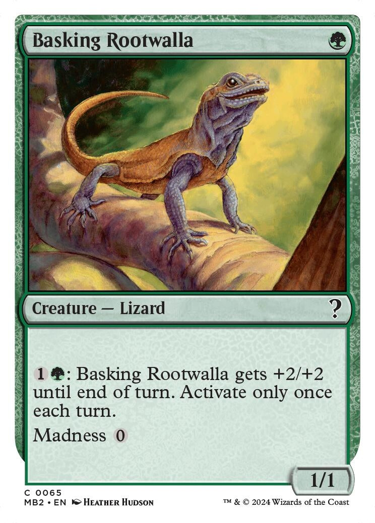 Image for Basking Rootwalla (White Border) (65) [Mystery Booster 2] - Magic: The Gathering