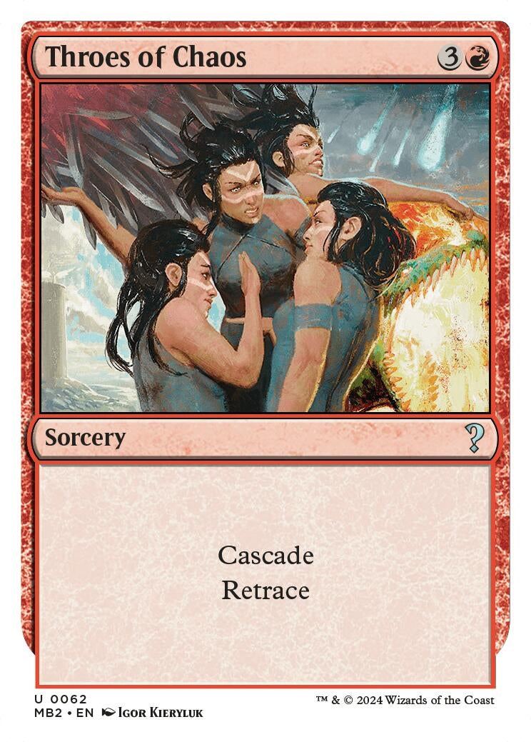 Image for Throes of Chaos (White Border) (62) [Mystery Booster 2] - Magic: The Gathering