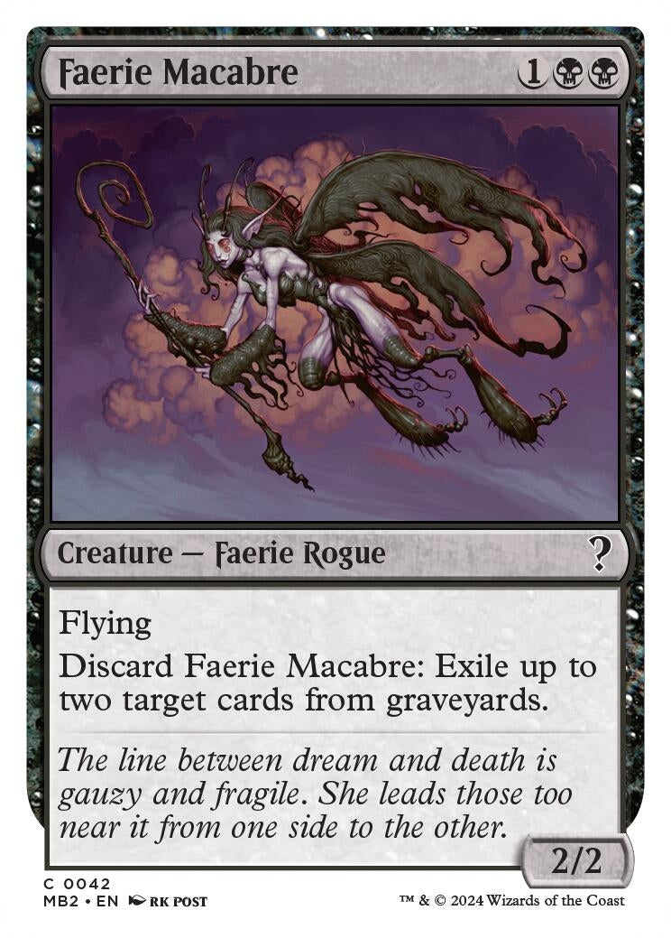 Image for Faerie Macabre (White Border) (42) [Mystery Booster 2] - Magic: The Gathering